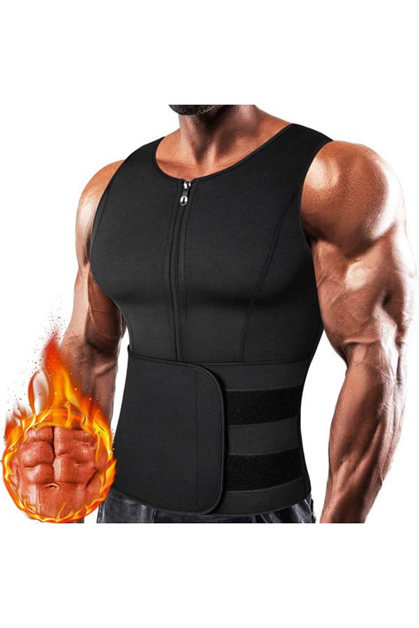 Choice Men Neoprene Sauna Zipper Waist Trainer Corset Vest Belly Trimmer Compression Body Shaper Shirts Trendyol