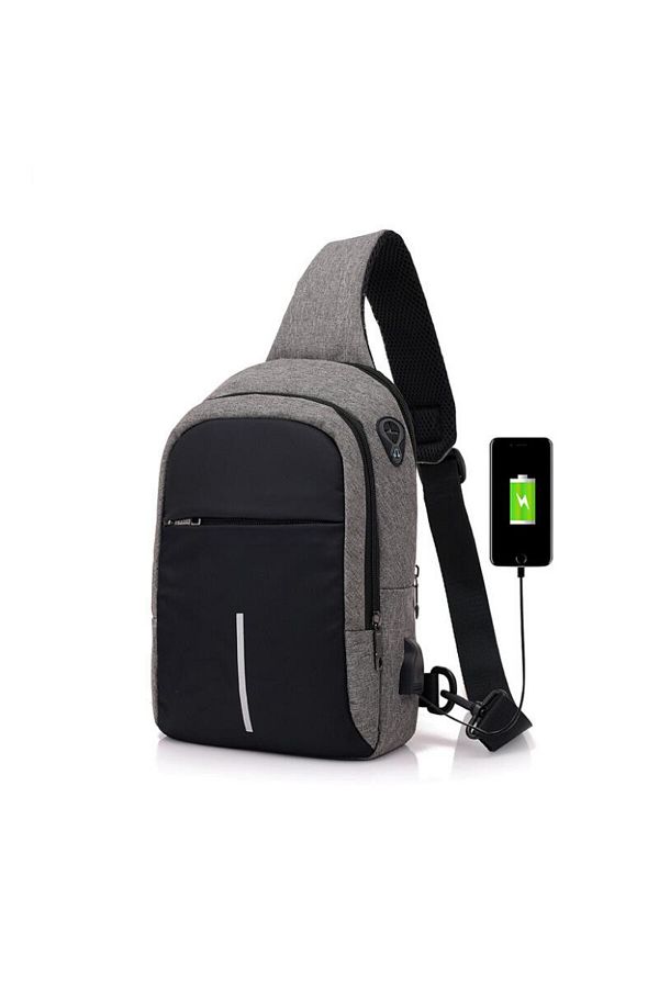Choice Fengdong small usb charge shoulder bag men messenger bags male waterproof sling chest bag boy tra. Trendyol