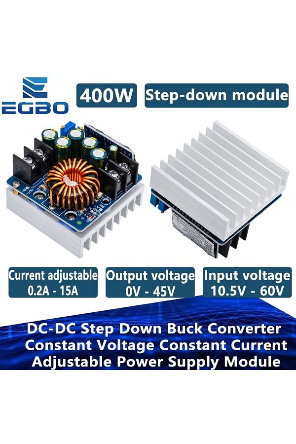 Choice-DC-DC 400W 15A Step Down Buck Converter DC 10V-60V To 0-45V Constant Voltage Constant Current Adj... 1