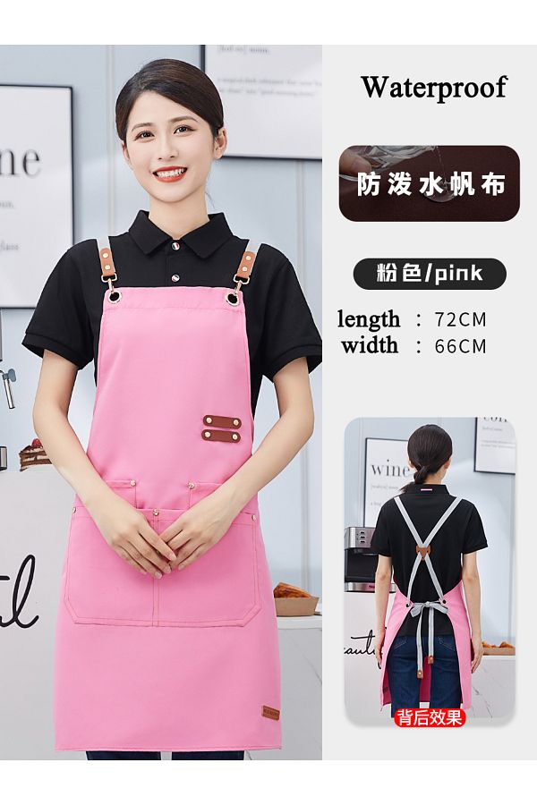 Choice Waterproof Canvas Chef Apron Cross Back Large Pocket Adjustable Straps For Kitchen Trendyol