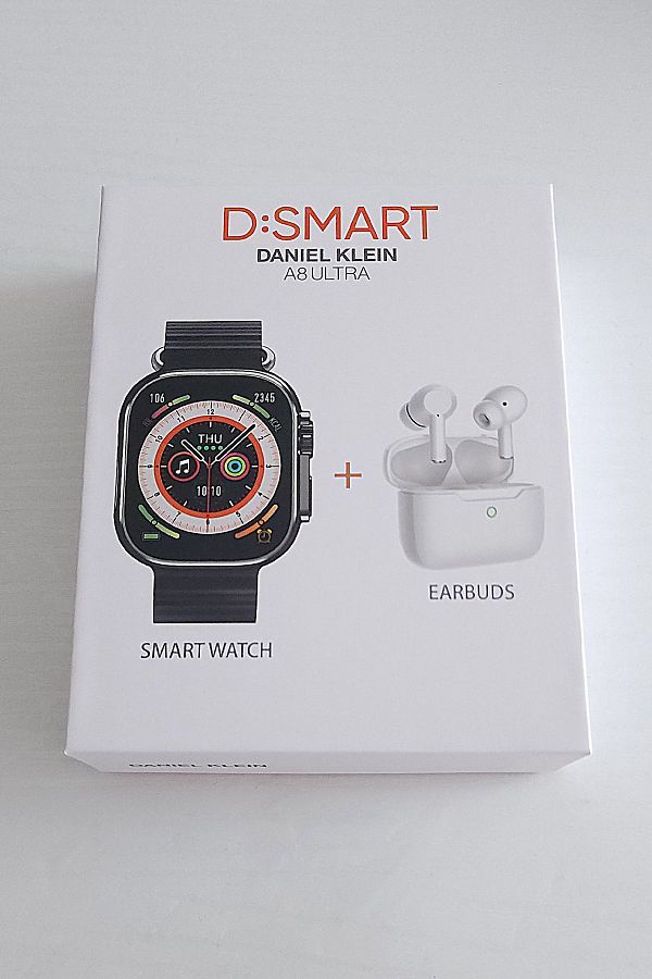 Daniel Klein Smart Watch with Gray Silicone Strap Headphones Gift and Calling Speaking Feature for Ages Over 12 Trendyol