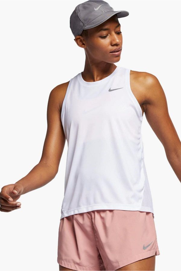Nike Miler Dri Fit White Women s Sports Tank Top Trendyol