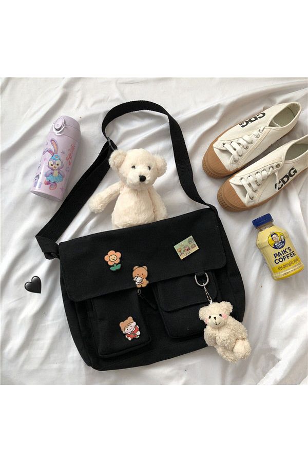 Choice Simple Crossbody Bags For Women Cute Casual Satchel Ladies Shoulder Bag Girls Canvas Cross School Bag Trendyol
