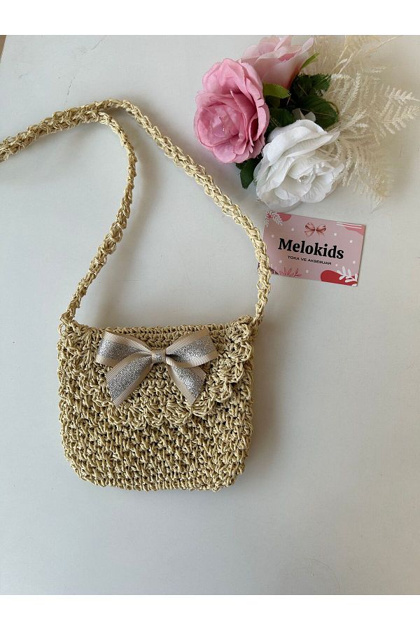 Melo-Paper String Straw Braid Child Bag 1