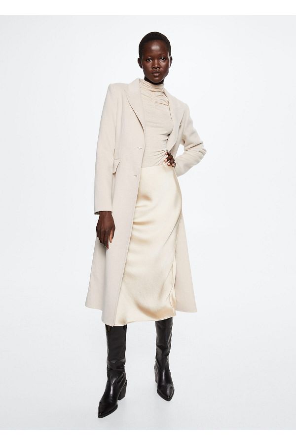 Mango ecru coat deals