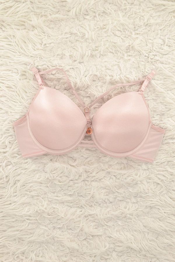 Le Jardin-7008-b Supported-underwire Micro Covered String Push-up Bra 1