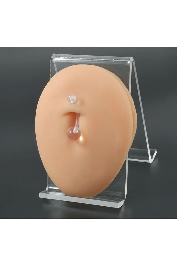 Karınca Piercing-Allergy-Free Bioplast Belly Piercing Transparent 14 mm Long Piercing 1