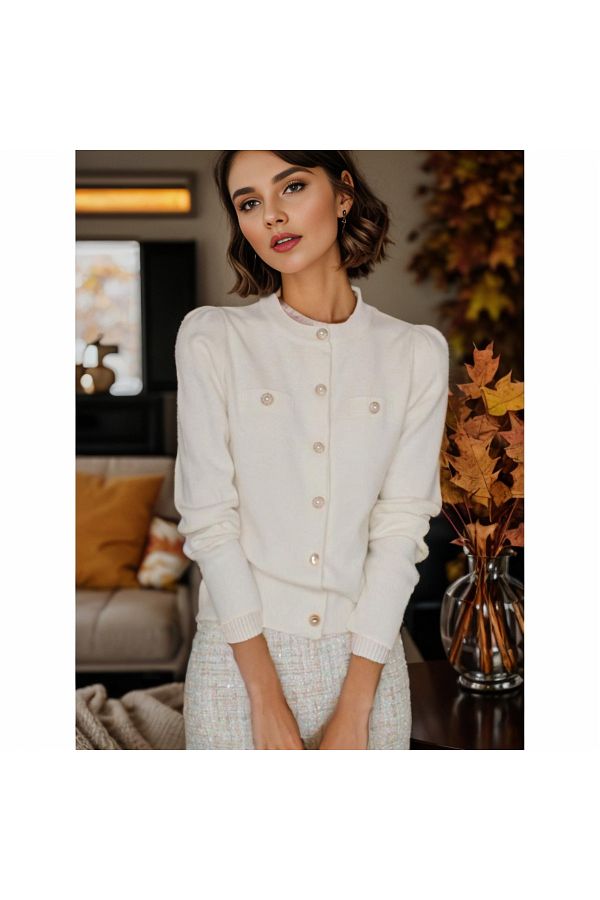 Choice Knitted Cardigan Sweater Fashion Women Autumn Long Sleeve Short Coat Korean Single Breasted Slim Trendyol