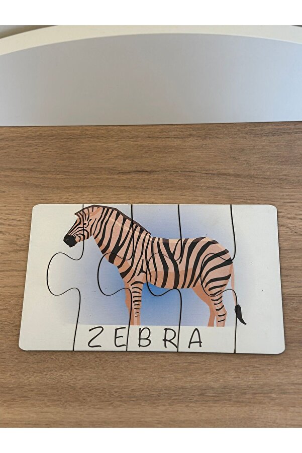 Bellacasa Hayvanlar Öğrenme Eşleme Puzzle Kartı, Puzzle Eğitici Oyuncak, Montessori Eğitim Oyuncak, Motor Zeka