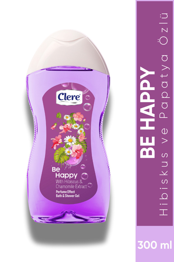 Clere-Be Happy Shower Gel with Hibiscus and Chamomile Extract - Perfume Effect 1