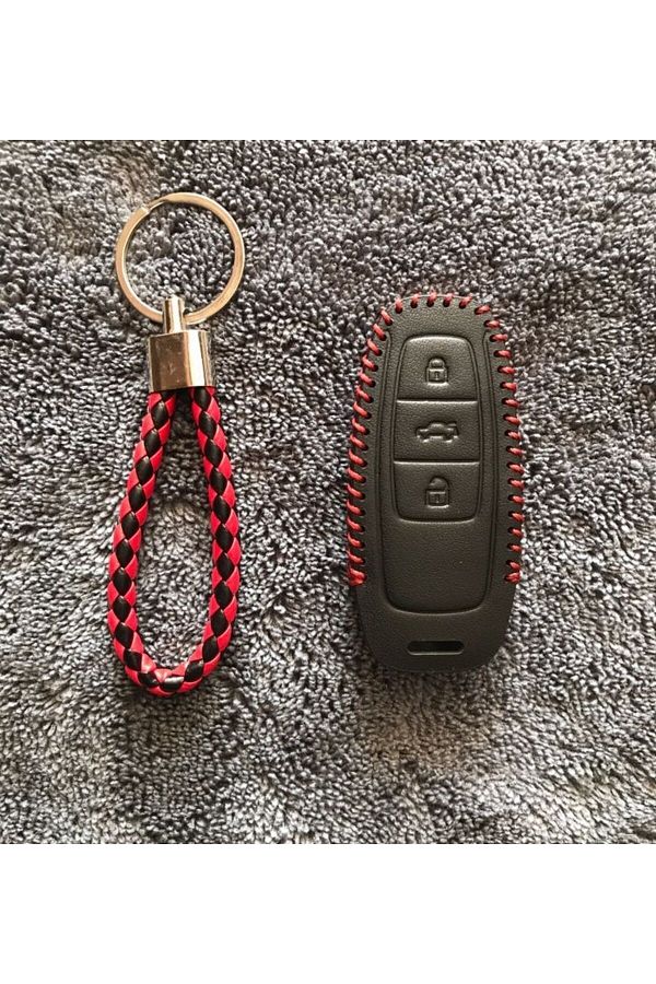 ŞENYILDIZ AKSESUAR-Audi A6 A7 A8 E-tron Q8 C8 A3 - Leather Key Protection Case and Mesh Keychain See Figure 2 1