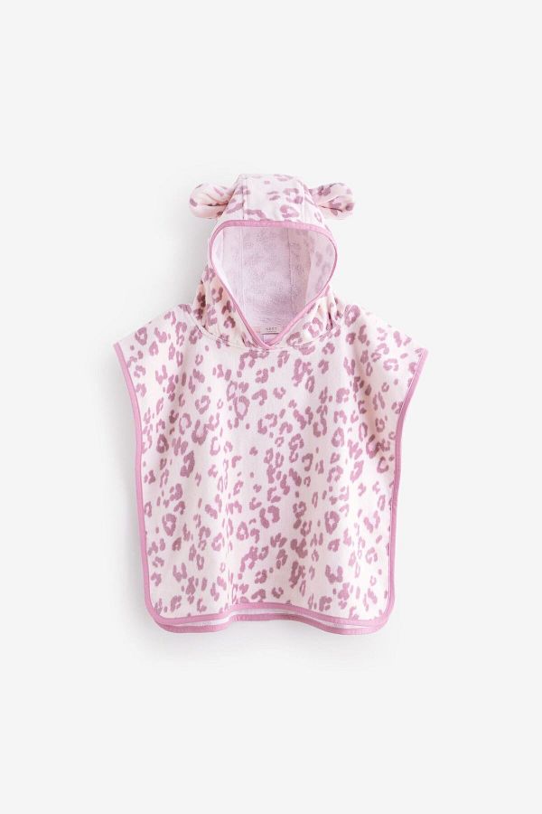 Next Baby Ecru Cotton Lilac Towel Poncho Trendyol