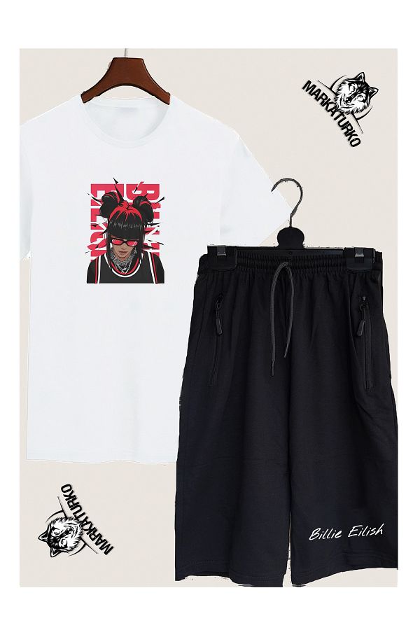 MarkaTurko-Billie Eilish Custom Designed Printed T-shirt and Shorts Combo - 1978-801tk 1