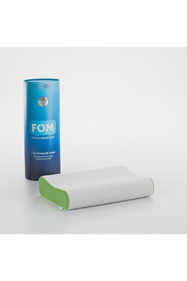 FOM-Orthopedic Mini Flex Visco Children's and Travel Sleeping Pillow - Green, 50x30x11/9 1