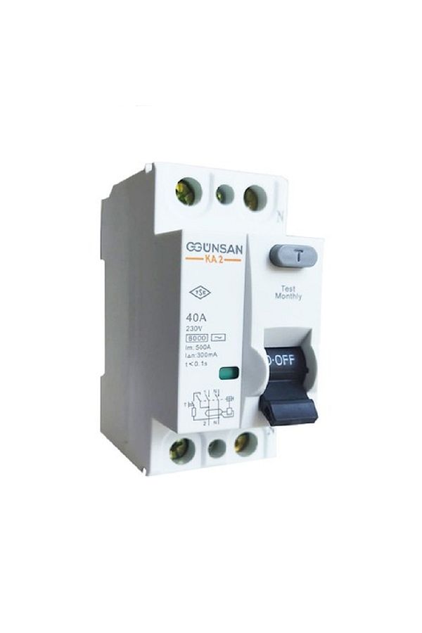 Günsan-2x40a 30ma Residual Current Relay - Ka3 2-40/30ma Model 1