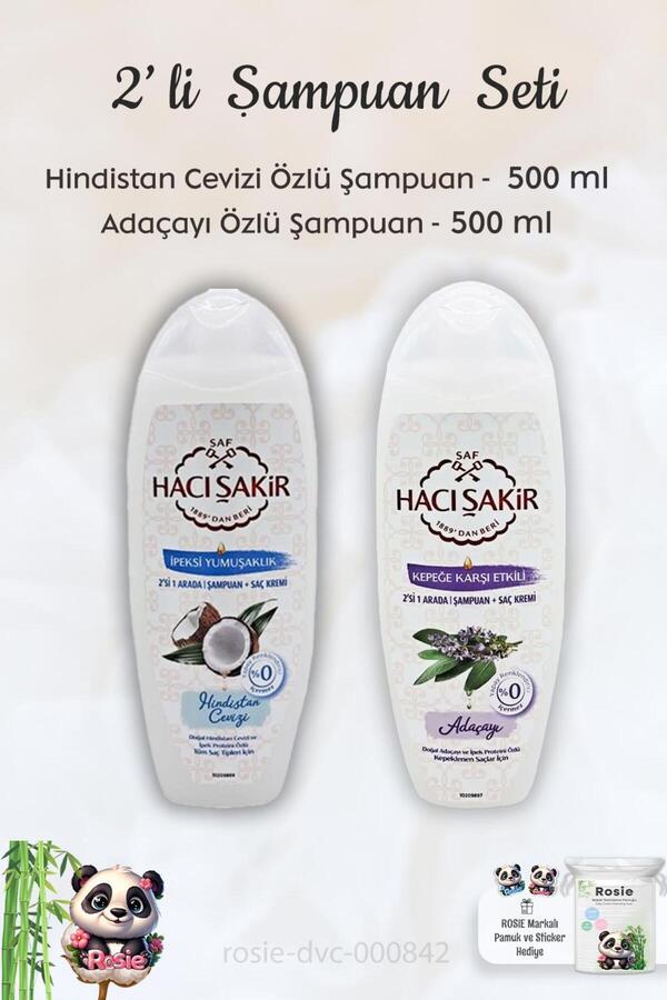 Hacı Şakir-Coconut Shampoo - 500 ml Sage Shampoo and ROSIE 1