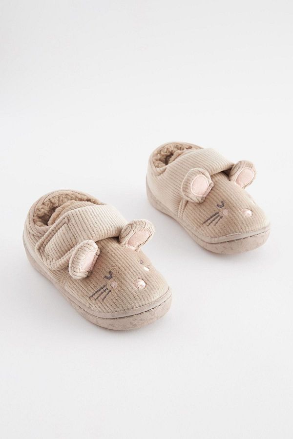 Next Baby Beige Color Mouse Slippers Neutral Trendyol
