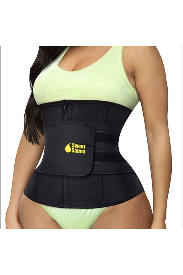 Sweet Sauna Sports Waist Belt Thermal Sauna Sweat Black Color Trendyol