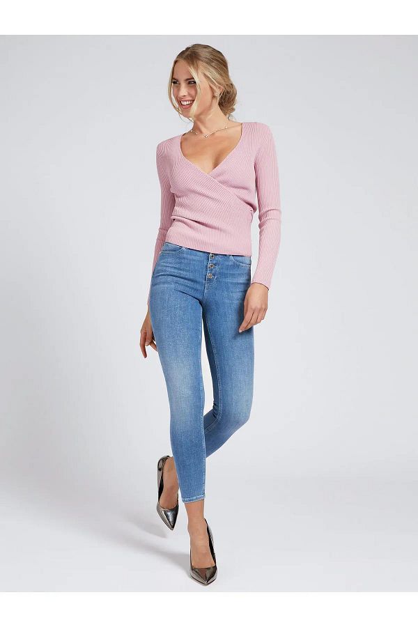 Guess Glitter Women s Skinny Denim Trousers W1ra28d4ak4 Trendyol