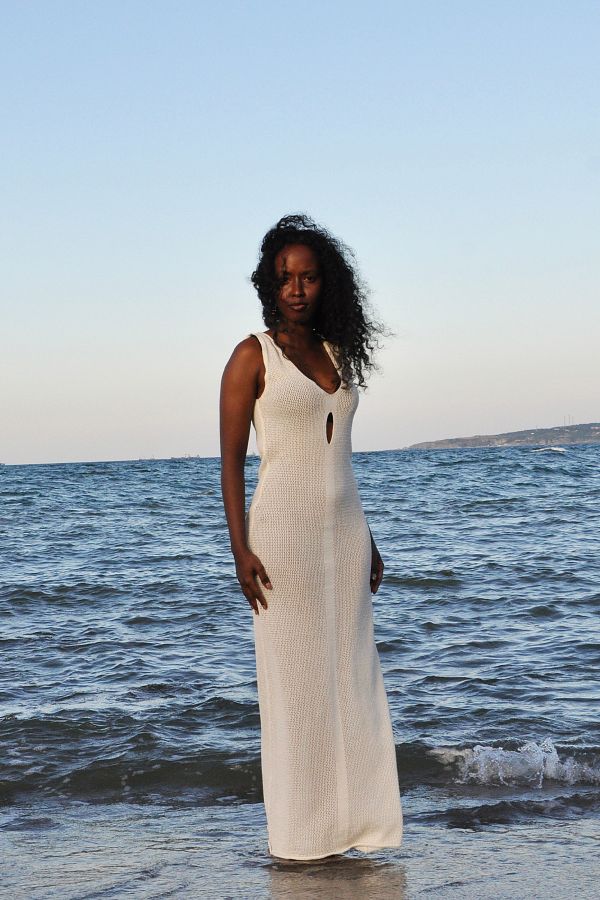Beige beach dress cheap