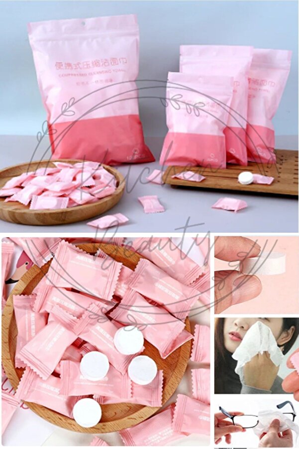 Kitchen Beauty 20 Adet Sıkılaştırılmış Kapsül Islak Mendil Havlu Taşınabilir Seyahat Mendili