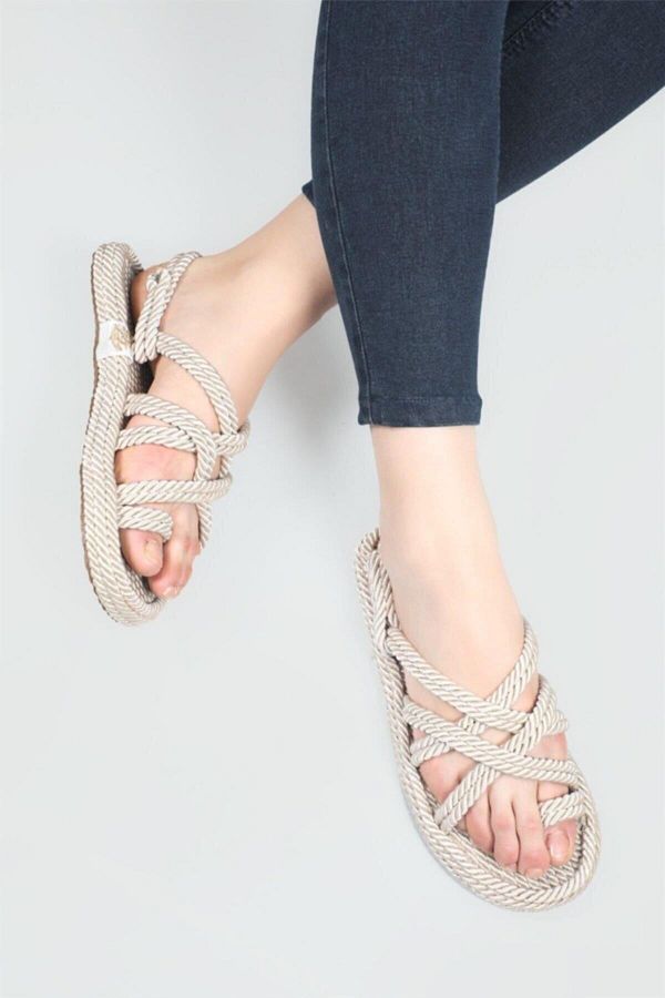 ZENNESHOES High Sole Rope Sandals Trendyol