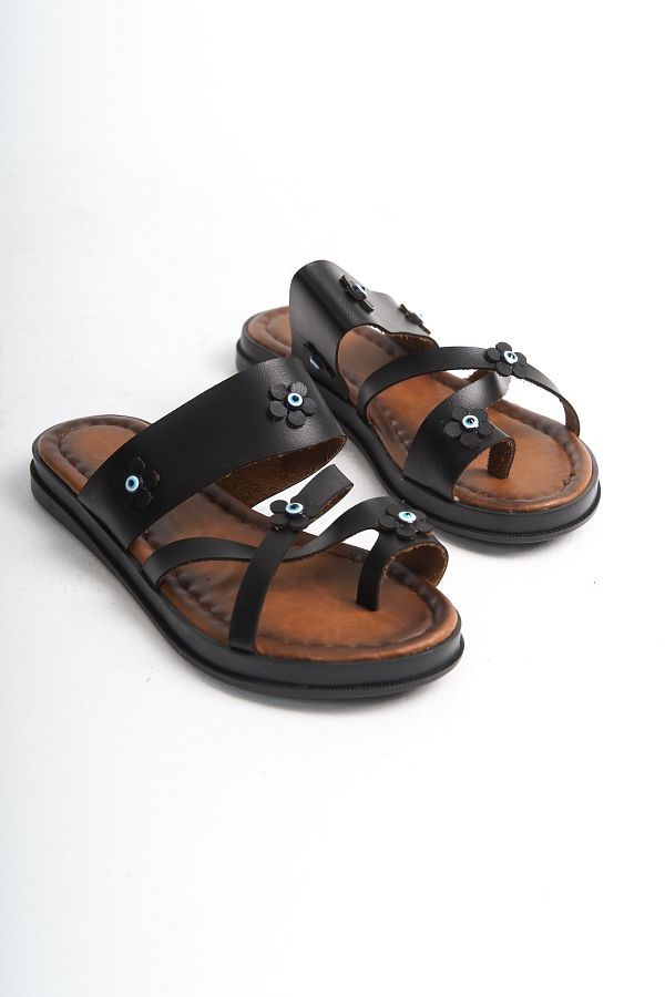 Stylish leather slippers deals