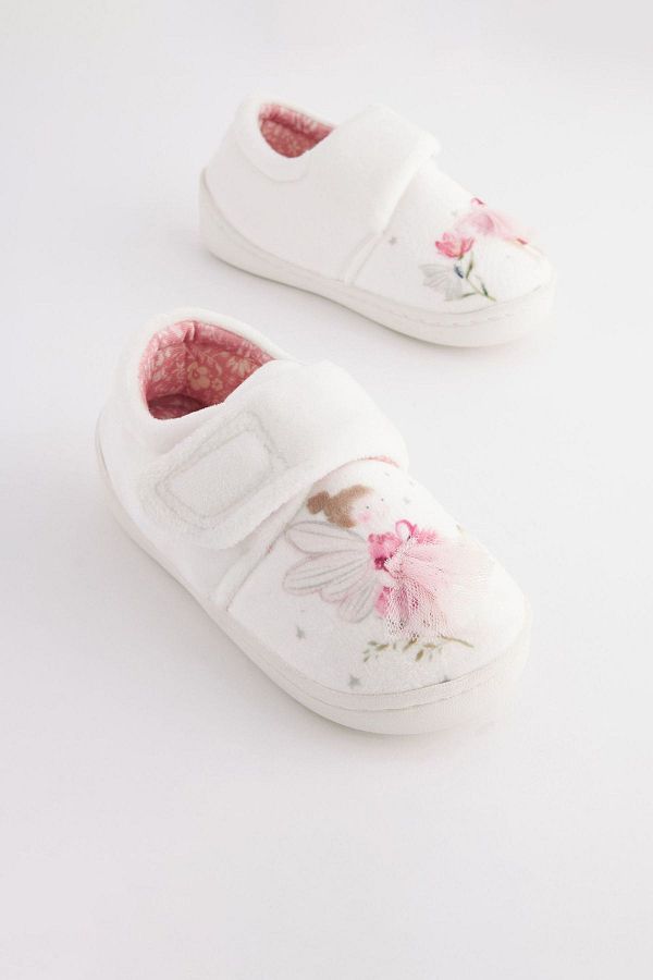Next Baby Ecru Fairy Girl Patterned Banded Slippers Home Nursery Ankle Trendyol