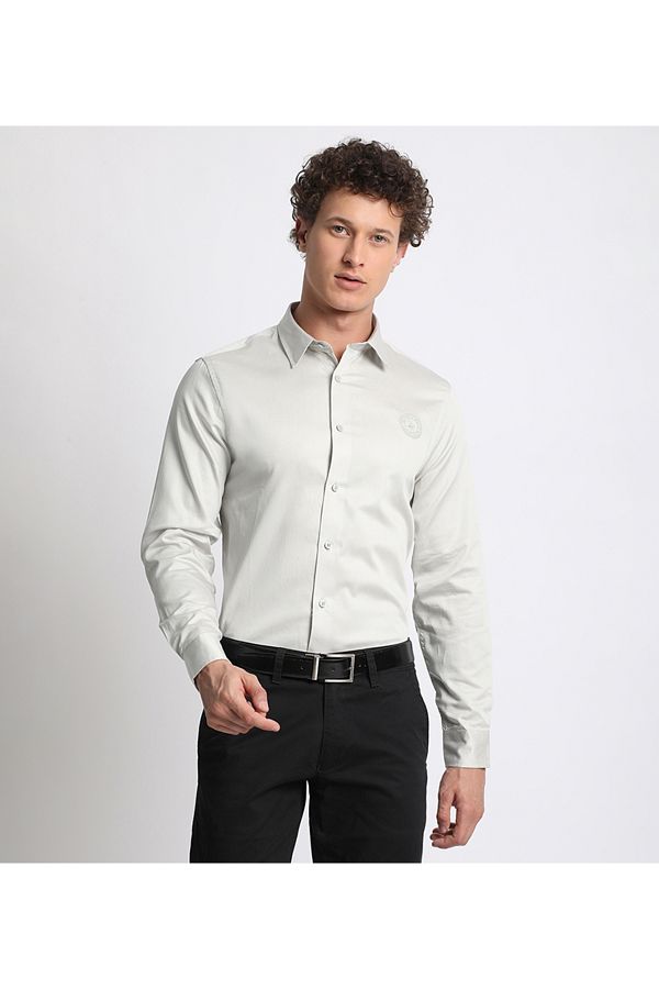 Beverly Hills Polo Club BHPC Men s Long Sleeve Ash Gray Shirt Trendyol