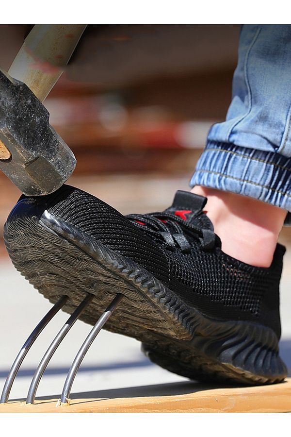 Choice Breathable Men Work Shoes Summer Safety Shoes Lightweight Protective Sneakers Safety Steel Toe Sh. Trendyol