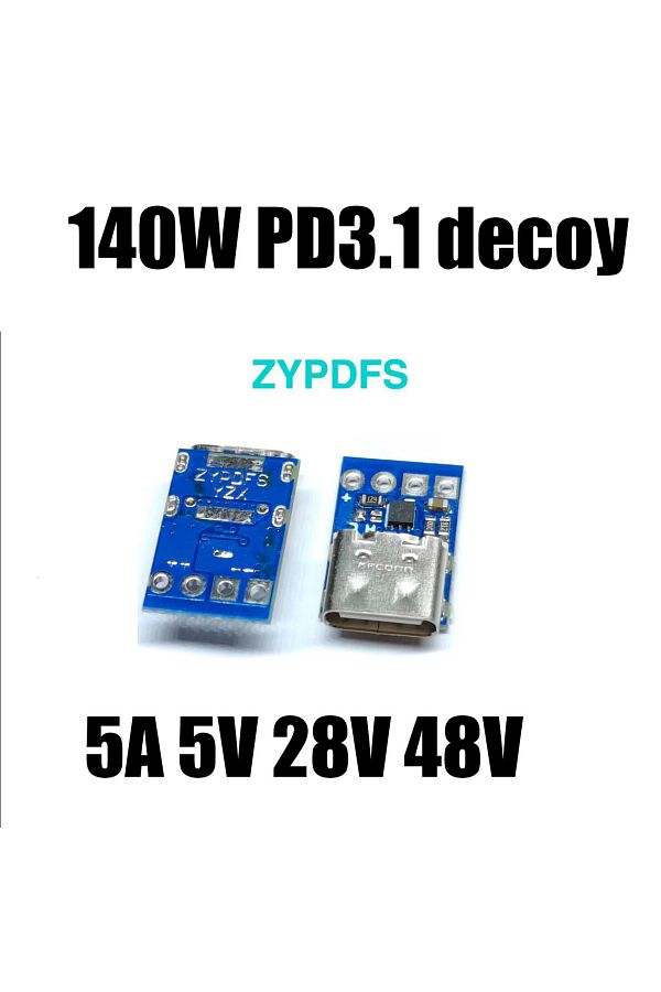 Choice-140W 5A USB TYPE-C PD Decoy PD3.1 Triggers 5V 28V 48V Notebook Power Supply PD TO DC Adapter DATA... 1