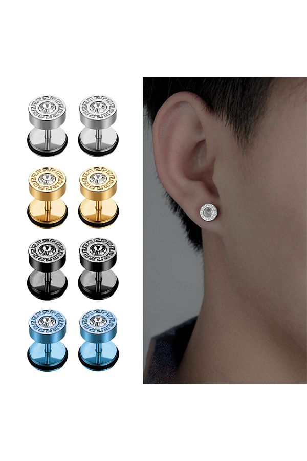 Barbell earrings men shop