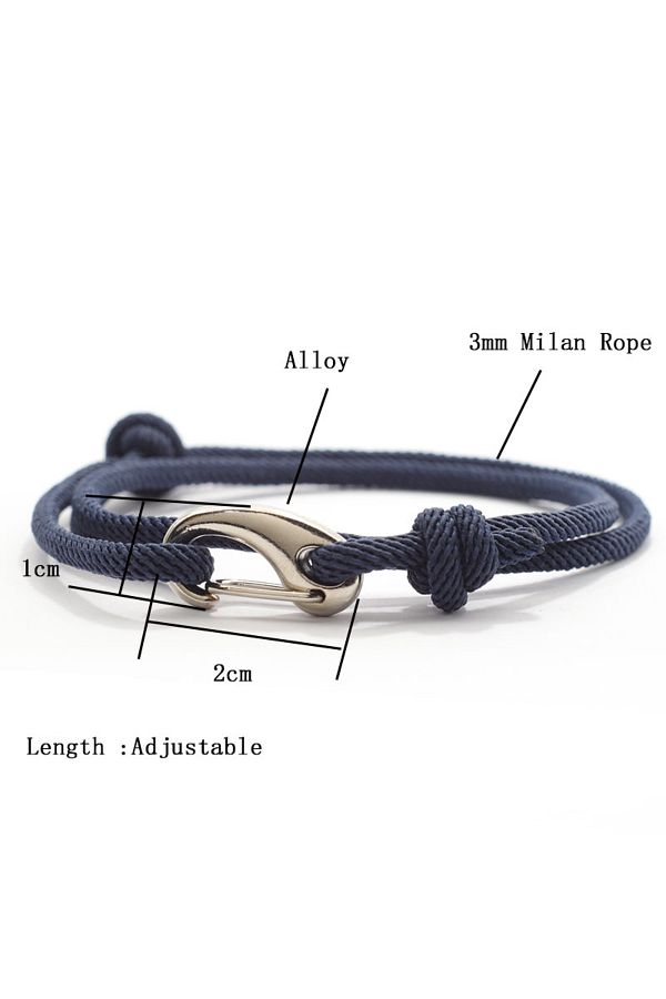 Choice New Adjustable 3mm Thin Cord Bracelet Homme Double Layer Handmade Weaven Rope Braclet Pulseras Ho. Trendyol