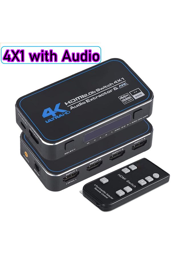 Choice-4K HDMI Switch with Audio - 60Hz HDMI 2.0, 5 in 1 out, HDR Switcher 1