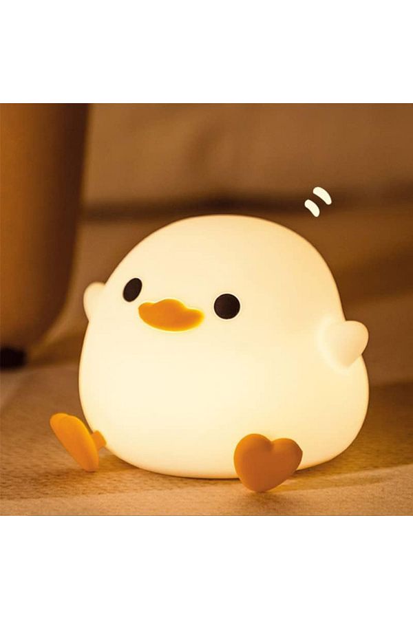 JGT-DoDo Duck Night Light Silicone Dimmable USB Rechargeable LED Bedside Lamp 20 Minutes Timer Touch-... 1