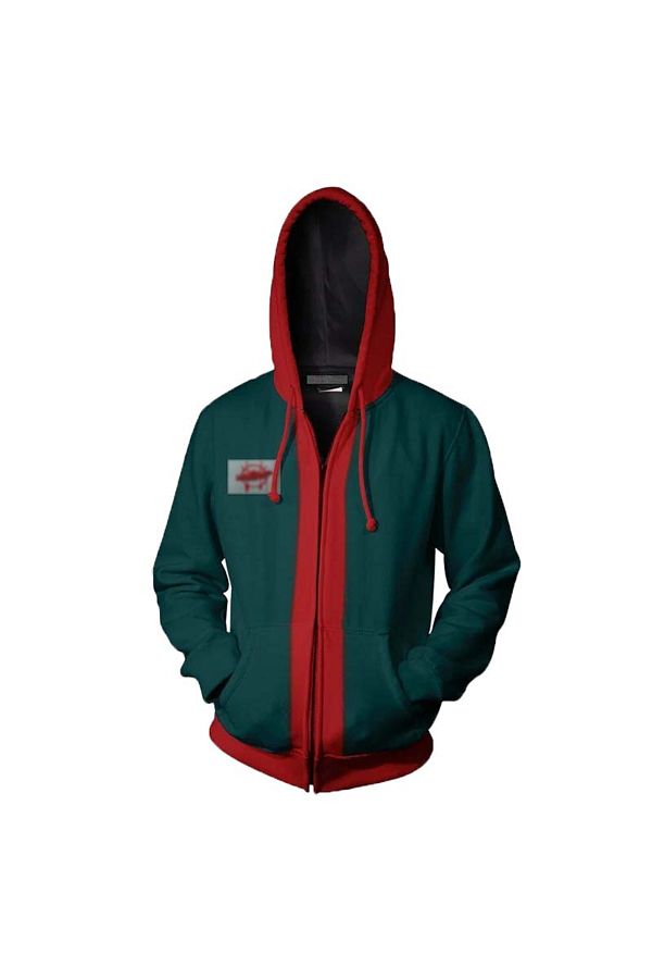 Choice Miles Morales Cosplay Costumes for Men 3D Printing Zipper Jacket Anime Hoodies Green Hooded Sw. Trendyol