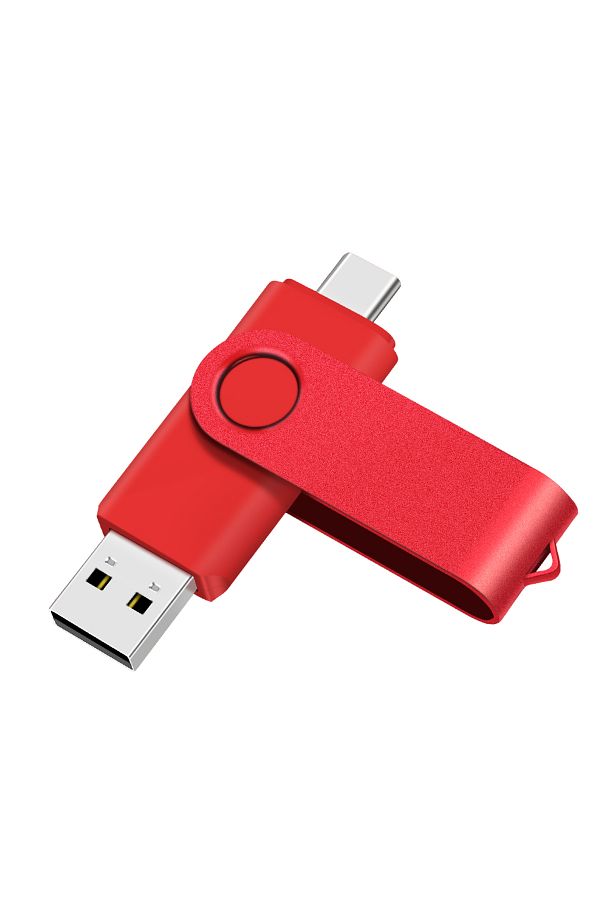 JASTER-TYPE-C USB Flash Drive 128GB 2 in 1 Red Memory Stick 32GB Rotatable Pen Drive 64GB Pendrive for M... 1