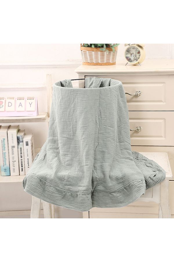 Choice 100 Organic Cotton Baby Wrap Gauze Ruffle Baby Blanket Trendyol