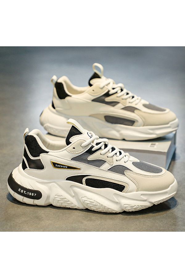 Choice 2023 Trend Thick Sole Clunky Men s Sneakers Mesh Lace Up Breathable Casual Sports Shoes Trendyol