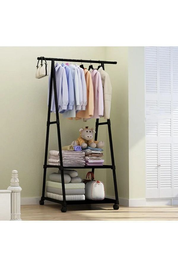 Choice Movable Coat Rack Triangle Pulley Clothes Racks Simple Assembly Multifunctional Household Bedroom. Trendyol