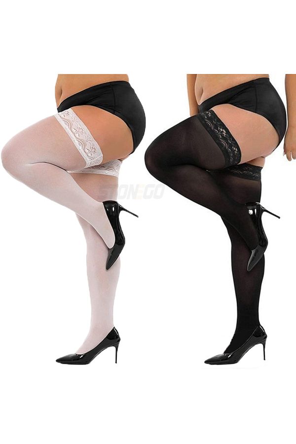Choice Plus Big Size Woman s Ultra thin Lace Stockings Thigh High Stockings Silicone Lace Top Stay Up Si. Trendyol