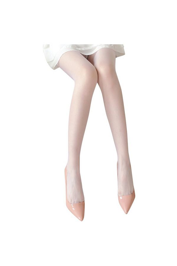 White seamless pantyhose best sale