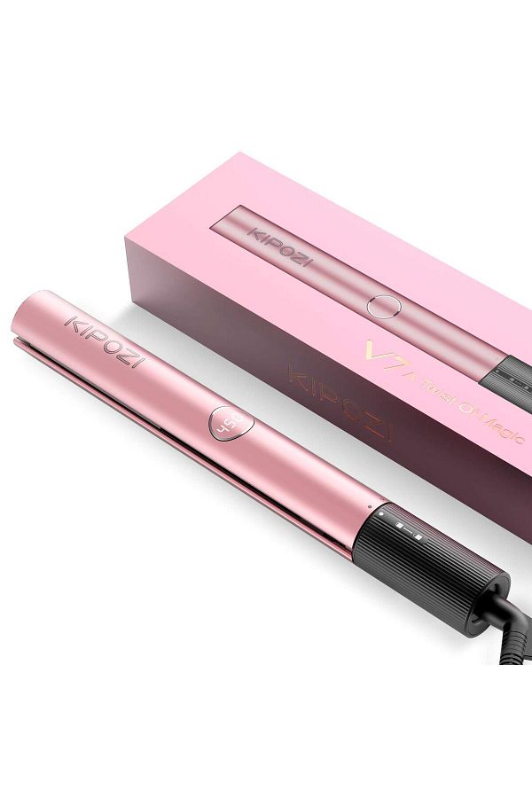 Choice KIPOZI Professional Hair Striaghtener Nano Titanium Instant Heating Flat Iron 2 In 1 Curling Iron. Trendyol