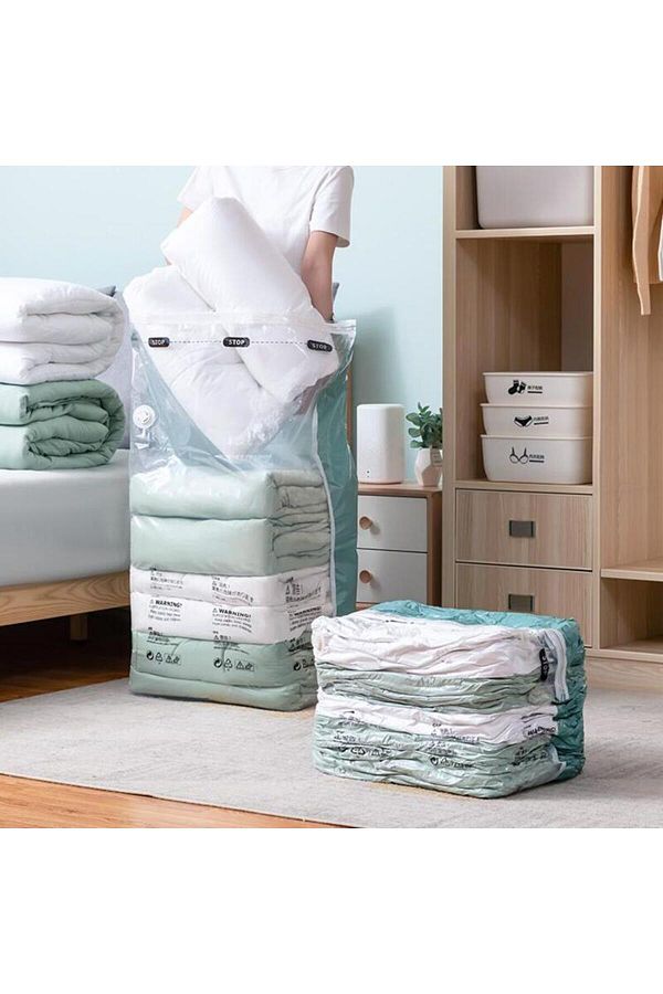 Choice No Need Pump Vacuum Bags Large Plastic Storage Bags for Storing Clothes blankets Compression Empt. Trendyol
