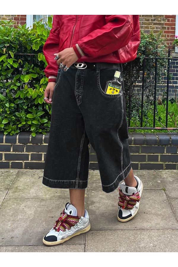 Choice Bermuda Shorts For Men Hip Hop Baggy Fit Short Homme Pantalones Cortos De Hombre Summer Wide Leg Trendyol