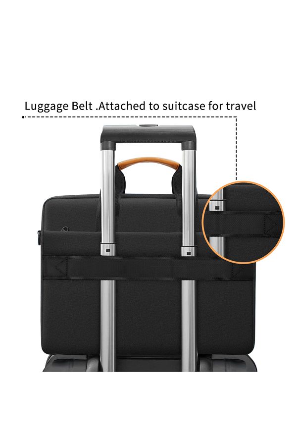 Choice Briefcase Bag For Men 15.6 Inch Laptop Bag Business Laptop Shoulder Bag With Long Strap Larger Ca. Trendyol