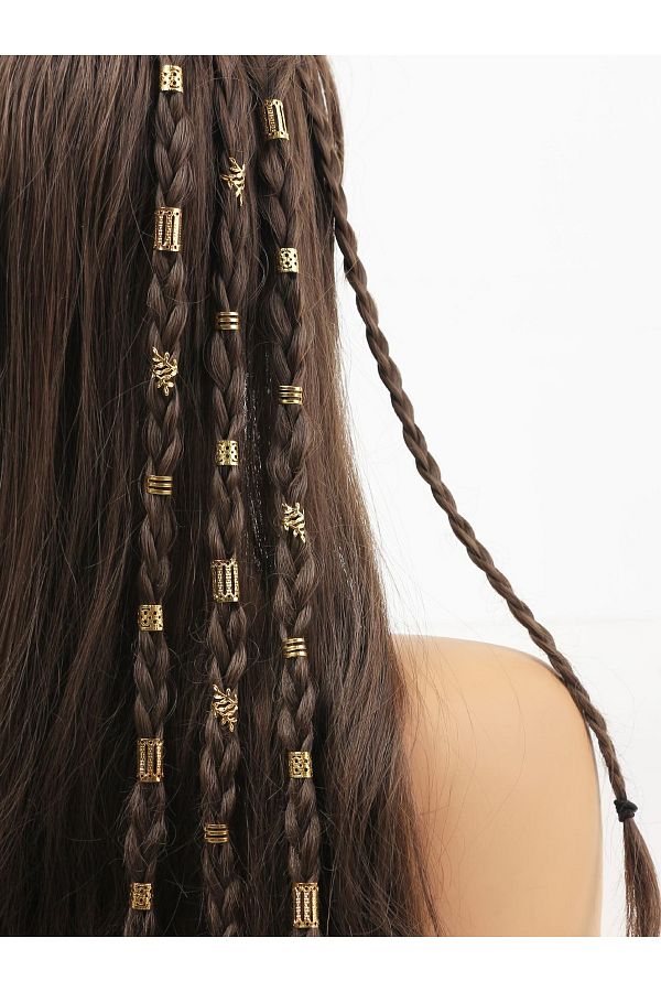 Choice 40pcs set Mixed Hair Rings Set Dreadlocks Beads Hair Braid Rings Clips Dread Locks Hair Braiding. Trendyol