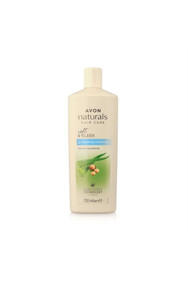 AVON-Naturals 2 Pack Aloe and Macadamia Extracts - Shampoo and Conditioner in 1 700 ml 1
