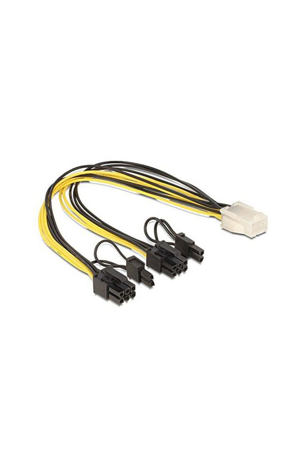 WOZLO-6 Pin To 2 X 8 Pin PCI-e Graphics Card Power Converter Copper Cable - 20cm 1