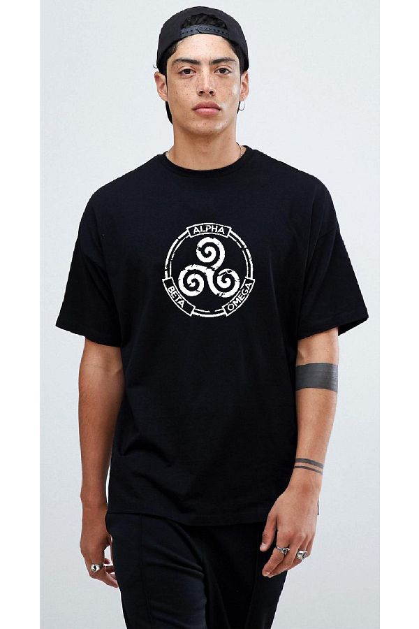 nrage Teen Wolf Alpha Beta Omega Oversize T Shirt Trendyol